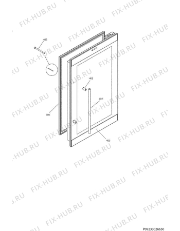 Взрыв-схема холодильника Electrolux EK170011LI - Схема узла Door 003